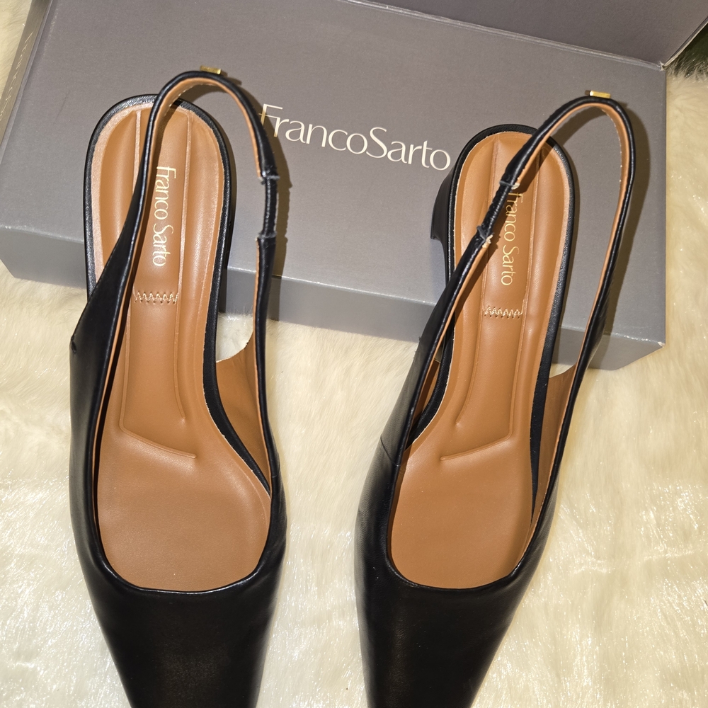 Franco Sarto Black Slingback Women's Shoes